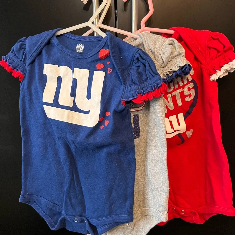 New York giants onesies set of 3 - Picture 1 of 7